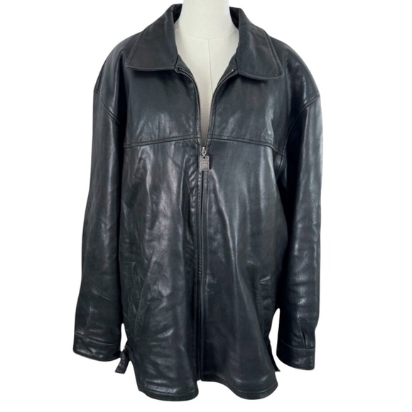 James & John Extasy Leather Jacket Classic Edgy Motorcycle Going Out Coat Big 2X